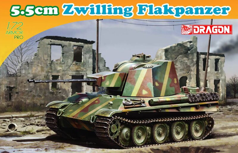 модель Танк 5,5см Zwilling Flakpanzer